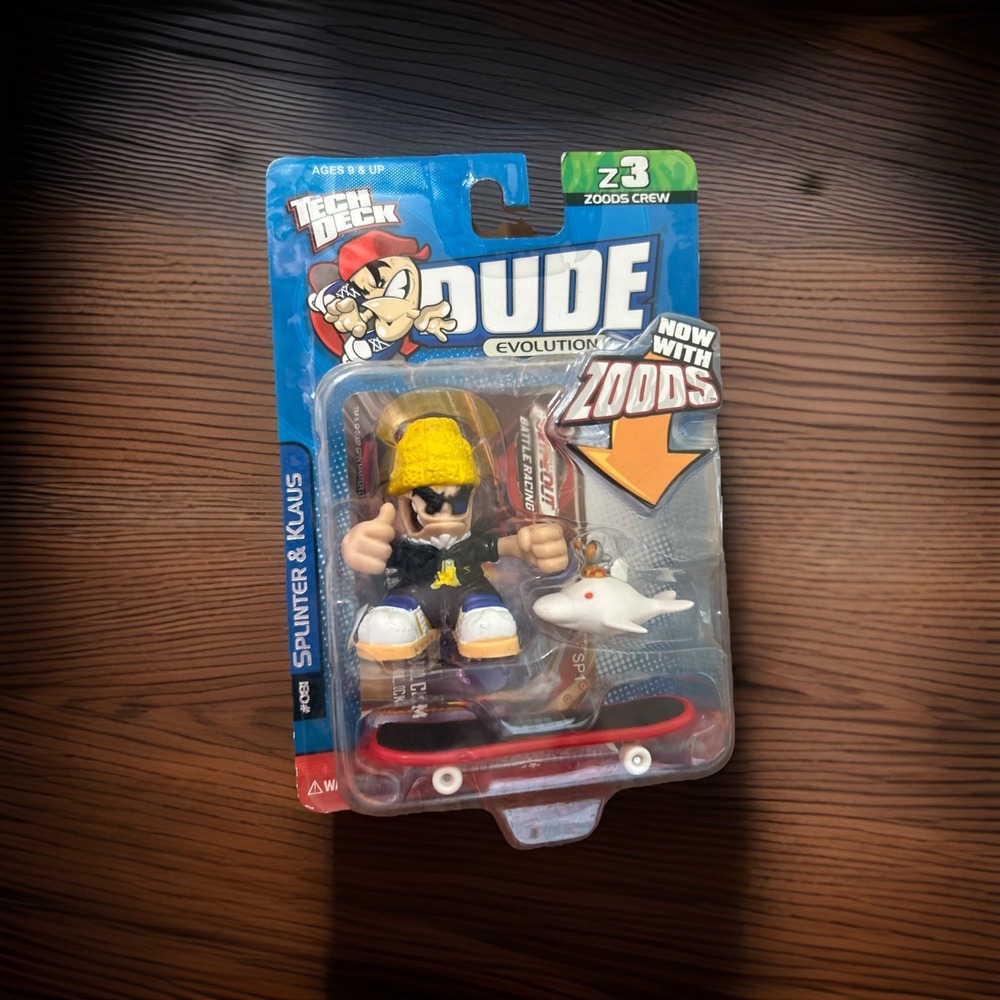 Tech Deck Dude Evolution Zoods Z3 #081 Splinter & Klaus New In Box
